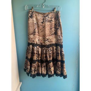 Jon midi silk skirt